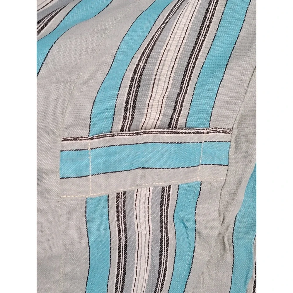 Vintage Old Stock Unused Mattress Ticking‎ Fabric Striped Turquoise
